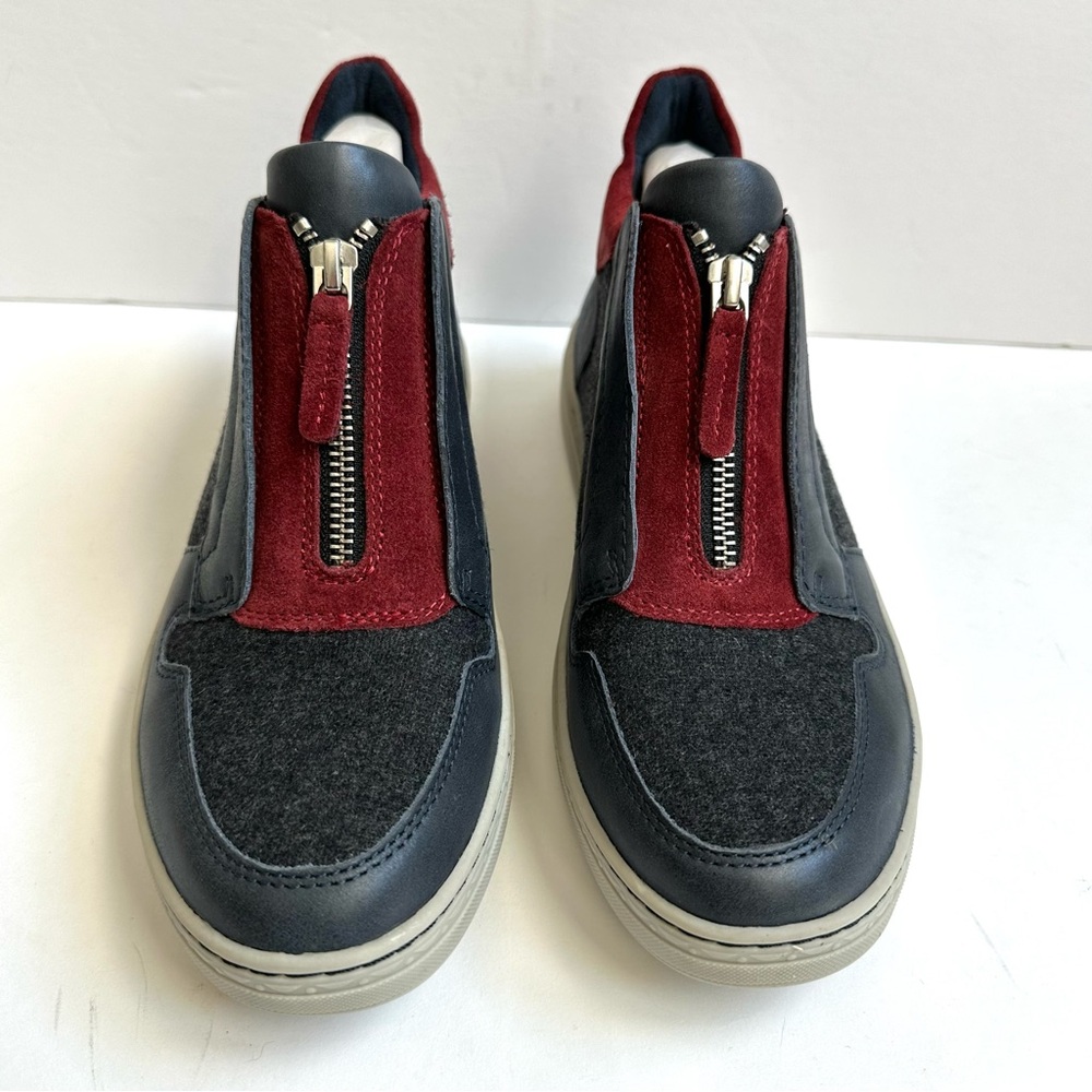 Earth Zane Leather Blue and Red Ankle Sneakers Size 8 NWT - Picture 5 of 10
